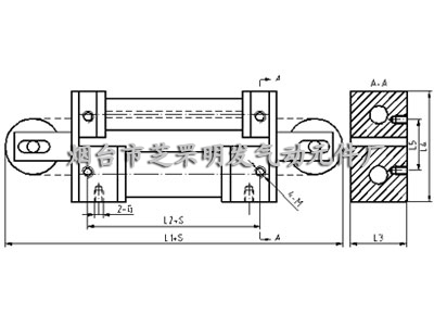 QLPT型普通無桿纜索氣缸結(jié)構(gòu)圖